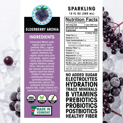 Ecobean - Feel Good Fusions - Elderberry Aronia - Nutrition Facts