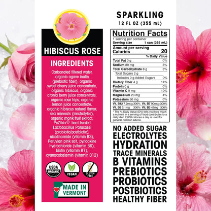 Ecobean - Feel Good Fusions - Hibiscus Rose - Nutrition Facts