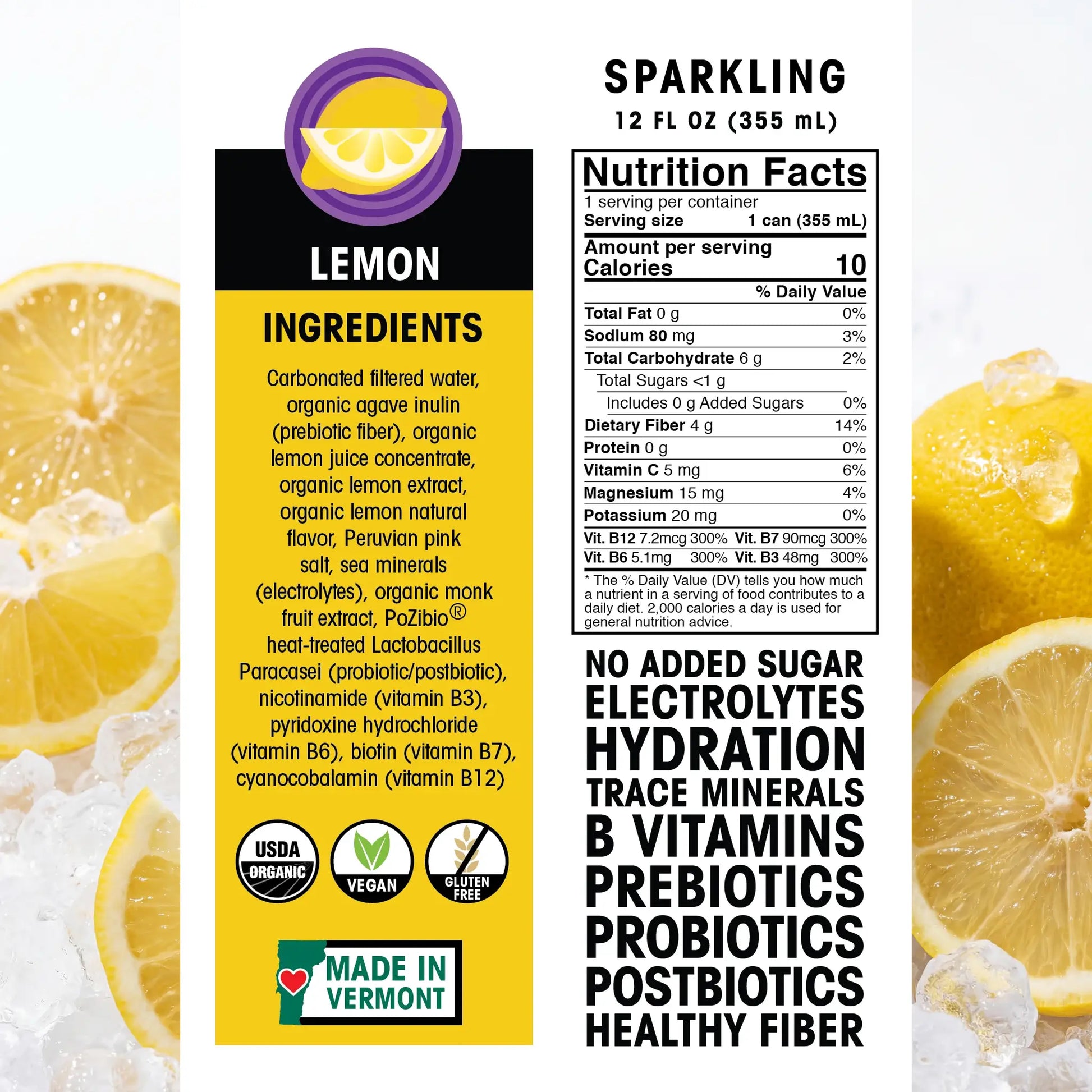 Ecobean - Feel Good Fusions - Lemon - Nutrition Facts