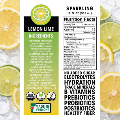 Ecobean - Feel Good Fusions - Lemon Lime - Nutrition Facts