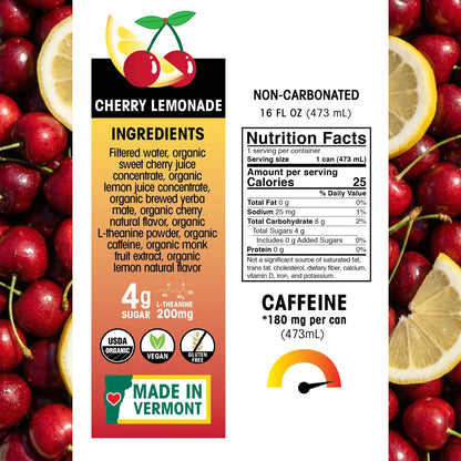 Ecobean - Yerba Mate - Cherry Lemonade - Nutrition Facts