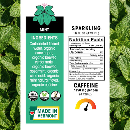 Ecobean - Yerba Mate - Mint - Nutrition Facts