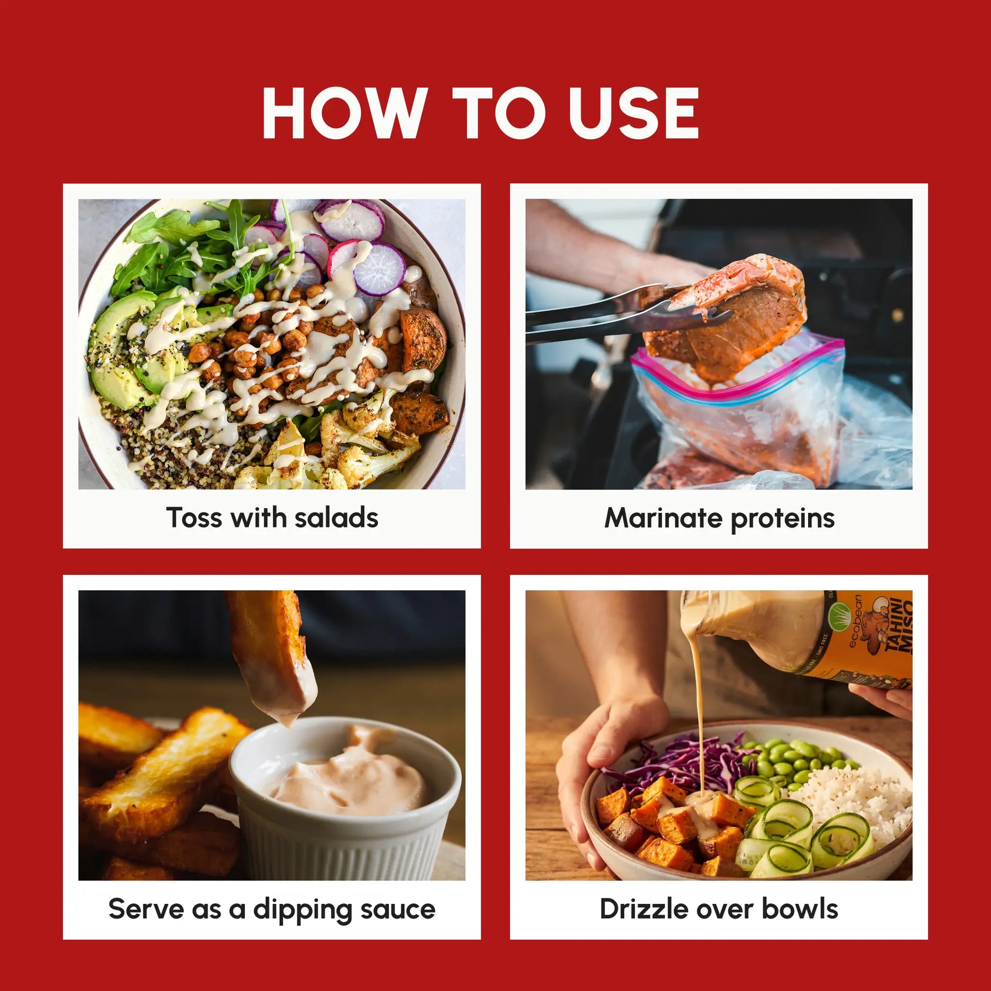 Ecobean - Salad Dressings - Chipotle Ranch - How To Use