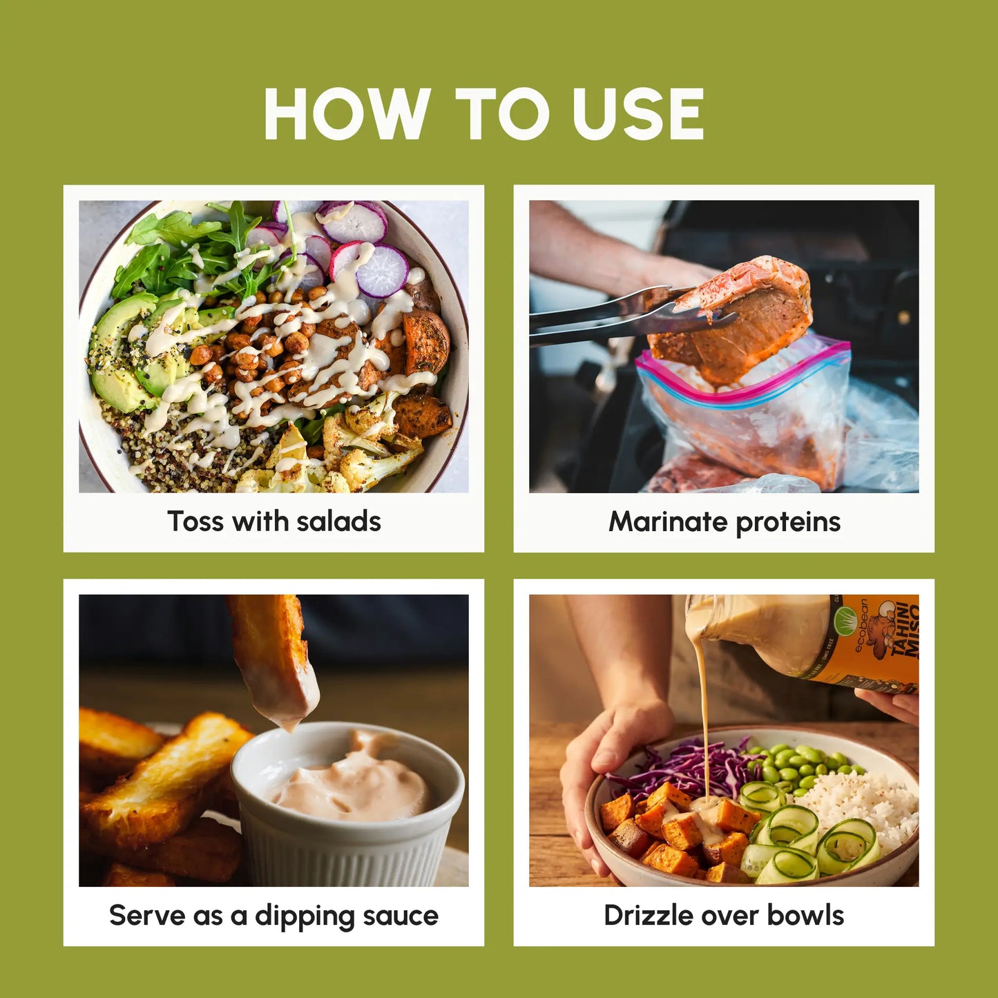 Ecobean - Salad Dressings - Cilantro Lime - How To Use
