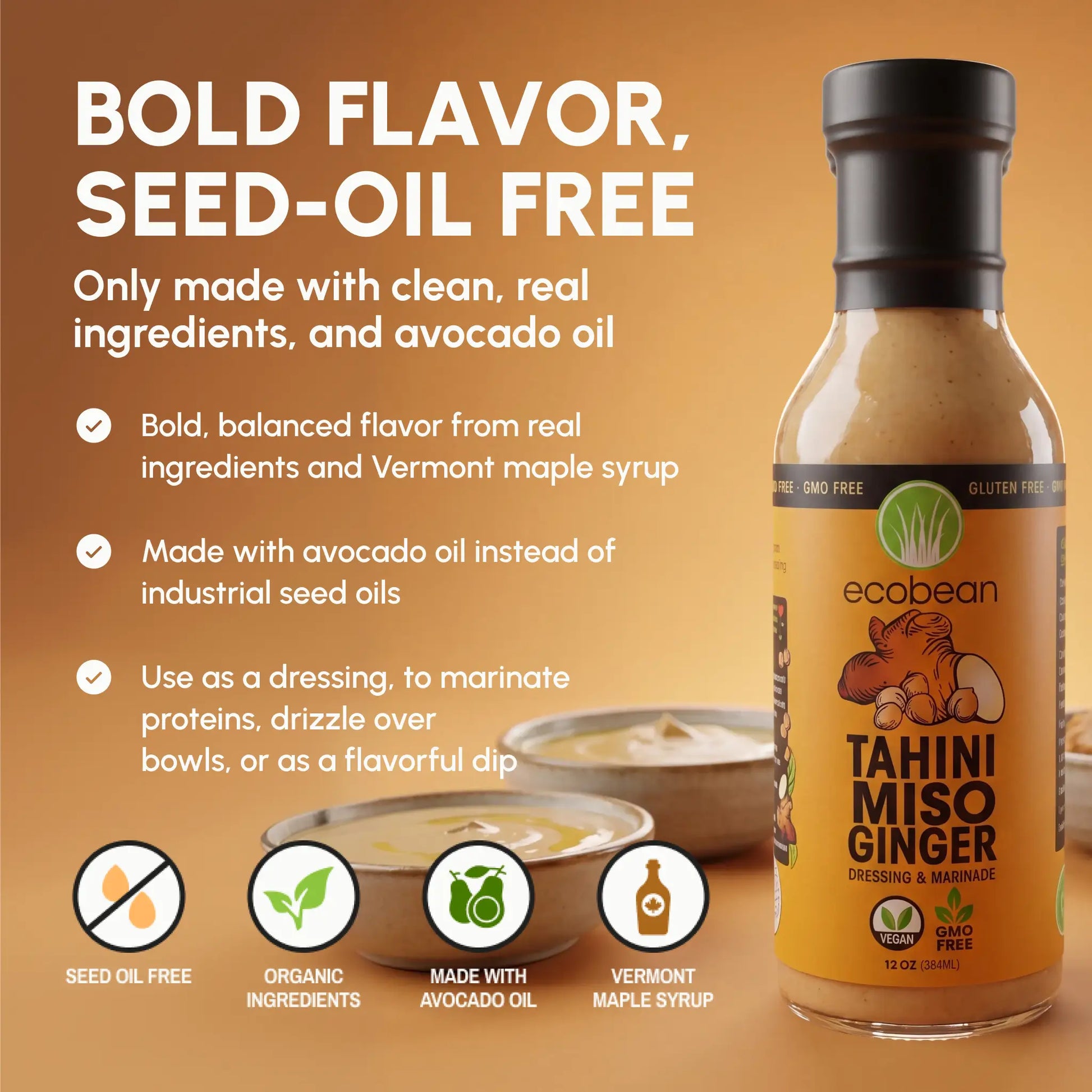 Ecobean - Salad Dressings - Tahini Miso Ginger - 3