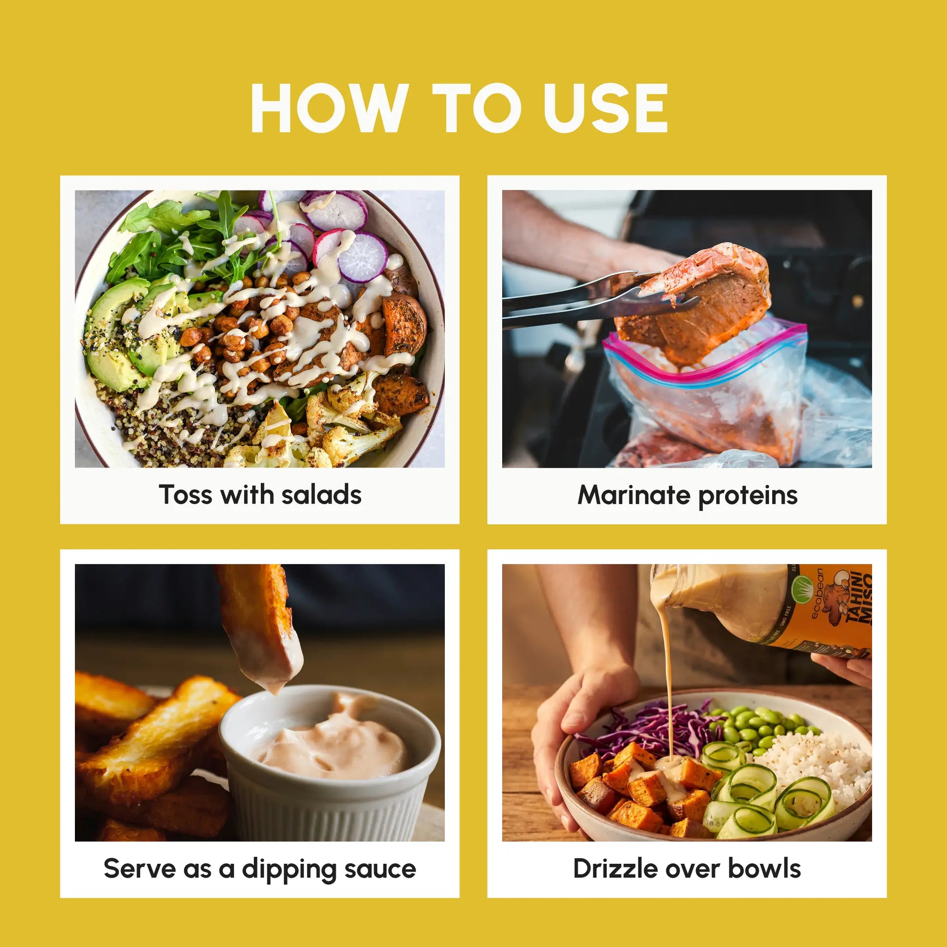 Ecobean - Salad Dressings - Vermont Maple Dijon - How To Use